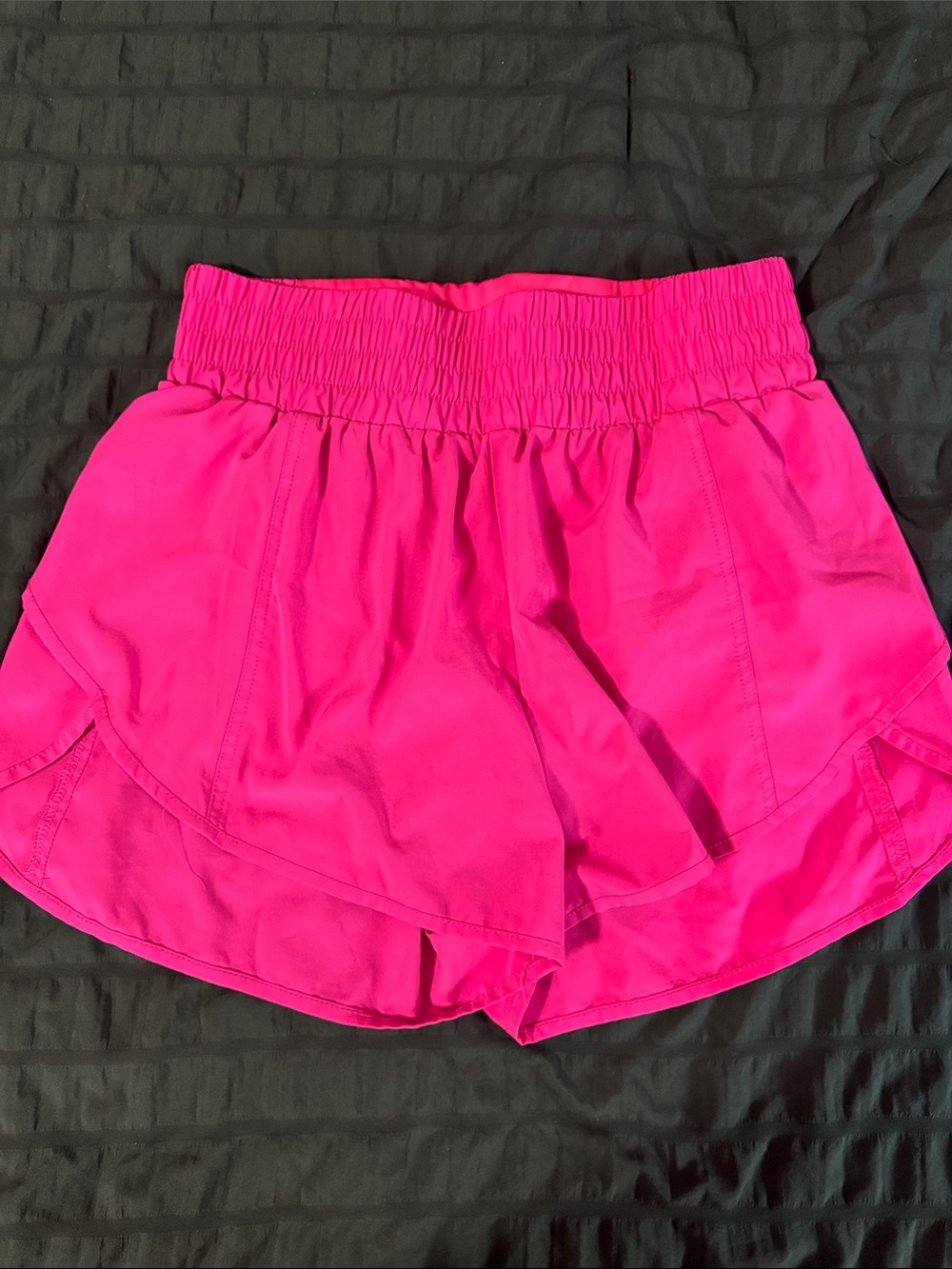 Women’s Hot Pink Athletic Shorts with Smocked Waist